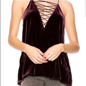 Velvet Strappy Burgundy Top